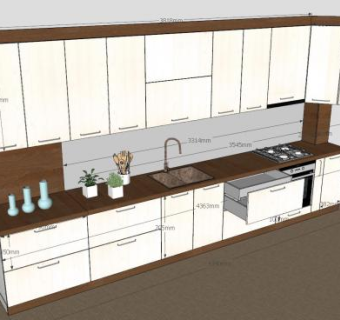 实用主义厨房橱柜SU模型下载_sketchup草图大师SKP模型