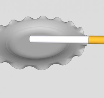 烟灰缸香烟SU模型下载_sketchup草图大师SKP模型