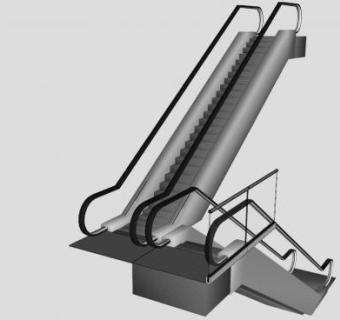 扶手电梯转角直梯SU模型下载_sketchup草图大师SKP模型