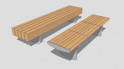 公园长椅坐凳座椅SU模型下载_sketchup草图大师SKP模型