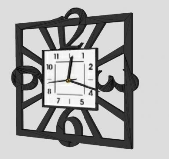 装饰时钟挂钟墙钟SU模型下载_sketchup草图大师SKP模型