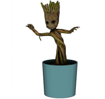 树妖装饰花盆SU模型下载_sketchup草图大师SKP模型