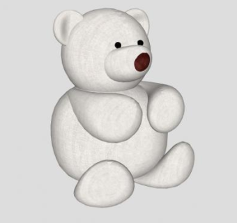 玩具熊娃娃SU模型下载_sketchup草图大师SKP模型