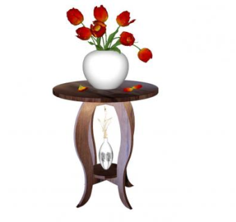 花几花瓶家居装饰SU模型下载_sketchup草图大师SKP模型