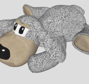 玩具狗布娃娃狗SU模型下载_sketchup草图大师SKP模型