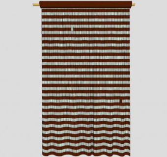 布艺卷帘窗帘SU模型下载_sketchup草图大师SKP模型