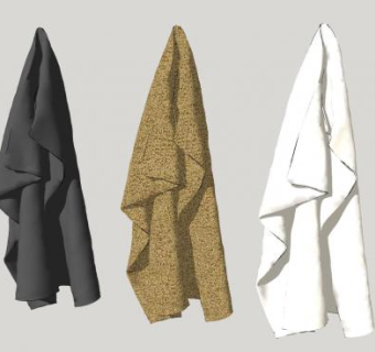 挂着的毛巾SU模型下载_sketchup草图大师SKP模型