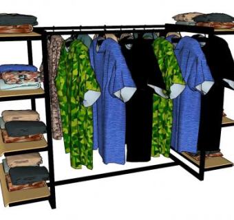 衣服衣架衣柜SU模型下载_sketchup草图大师SKP模型