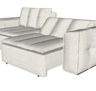 沙发短L型家具SU模型下载_sketchup草图大师SKP模型