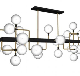 装饰照明吊灯SU模型下载_sketchup草图大师SKP模型