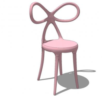 蝴蝶结椅子SU模型下载_sketchup草图大师SKP模型