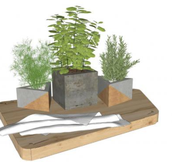 装饰品三角花瓶SU模型下载_sketchup草图大师SKP模型