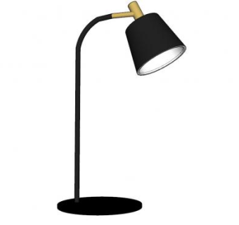 黑色台灯SU模型下载_sketchup草图大师SKP模型