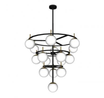 现代吊灯SU模型下载_sketchup草图大师SKP模型