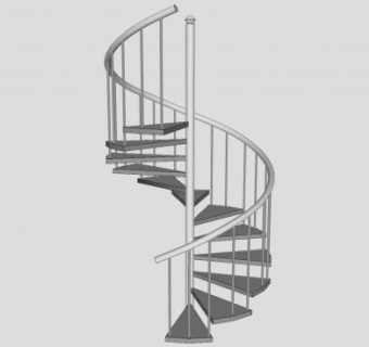室内旋转梯SU模型下载_sketchup草图大师SKP模型