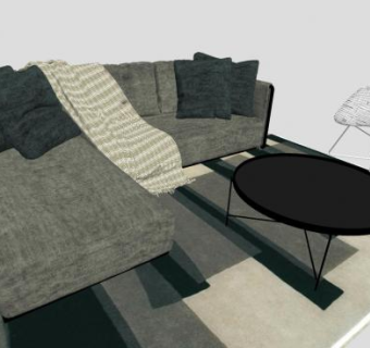 沙发家具组SU模型下载_sketchup草图大师SKP模型