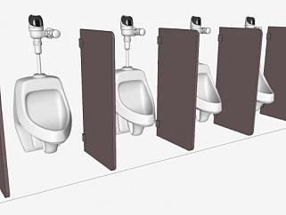 <em>厕所便池</em>隔板SU模型下载_sketchup草图大师SKP模型