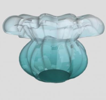 波浪口花瓶SU模型下载_sketchup草图大师SKP模型