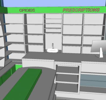 药店空间SU模型下载_sketchup草图大师SKP模型