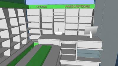 药店空间SU模型下载_sketchup草图大师SKP模型