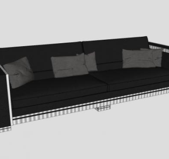 直沙发家具SU模型下载_sketchup草图大师SKP模型