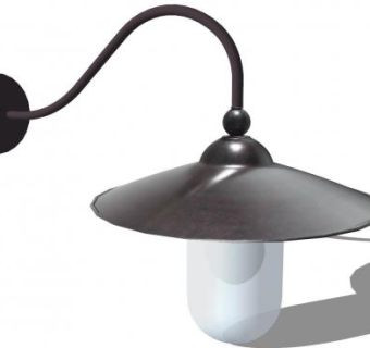 复古壁灯SU模型下载_sketchup草图大师SKP模型