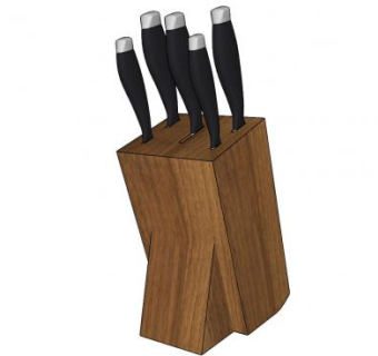 菜刀和菜刀架SU模型下载_sketchup草图大师SKP模型