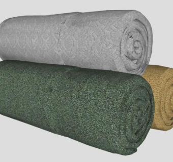 卷起来的毛巾SU模型下载_sketchup草图大师SKP模型