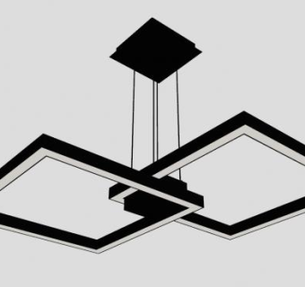 LED吊灯SU模型下载_sketchup草图大师SKP模型