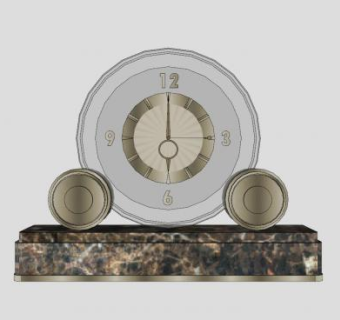 艺术钟时钟SU模型下载_sketchup草图大师SKP模型