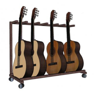 吉他架子SU模型下载_sketchup草图大师SKP模型