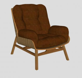 单人沙发椅SU模型下载_sketchup草图大师SKP模型