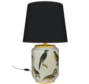 复古精美桌灯台灯SU模型下载_sketchup草图大师SKP模型