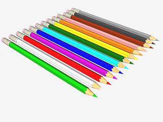 彩色铅笔SU模型下载_sketchup草图大师SKP模型