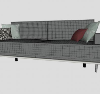 现代格子沙发SU模型下载_sketchup草图大师SKP模型