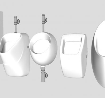 小便池小便器SU模型下载_sketchup草图大师SKP模型