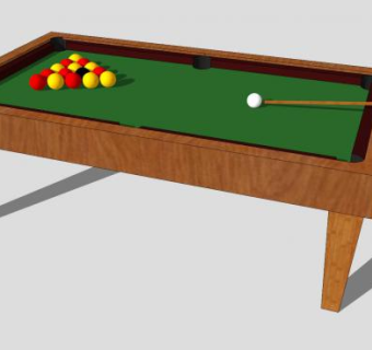 桌球台球SU模型下载_sketchup草图大师SKP模型