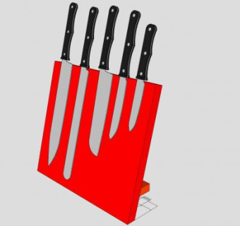 菜刀刀具厨具分类SU模型下载_sketchup草图大师SKP模型