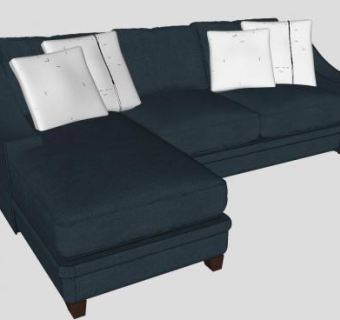 短L沙发家具SU模型下载_sketchup草图大师SKP模型