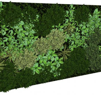 绿植墙精细SU模型下载_sketchup草图大师SKP模型