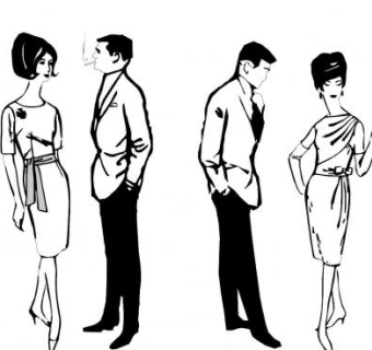 旧年代剪影人物SU模型下载_sketchup草图大师SKP模型