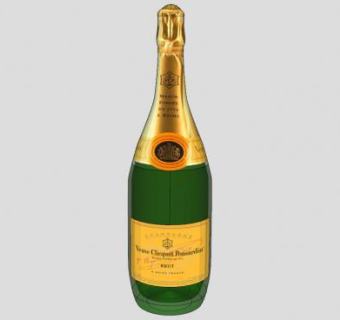 香槟酒瓶SU模型下载_sketchup草图大师SKP模型