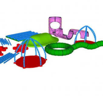 工具儿童游乐场游乐设施SU模型下载_sketchup草图大师SKP模型
