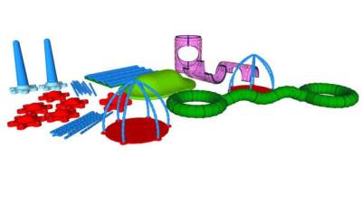 工具儿童游乐场游乐设施SU模型下载_sketchup草图大师SKP模型