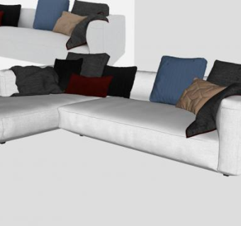 精细的现代沙发SU模型下载_sketchup草图大师SKP模型