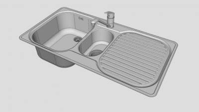 不锈钢水槽sketchup模型下载_sketchup草图大师SKP模型