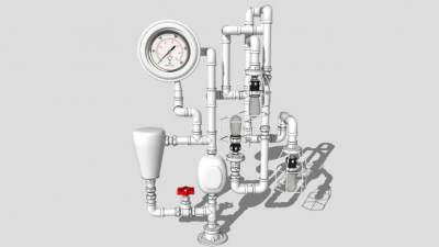 水管水阀样式灯SU模型下载_sketchup草图大师SKP模型