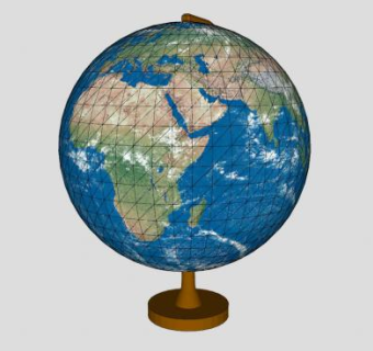 欧式地球仪SU模型下载_sketchup草图大师SKP模型