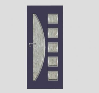 现代室内防盗门SU模型下载_sketchup草图大师SKP模型