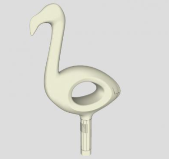 火烈鸟陈设工艺品SU模型下载_sketchup草图大师SKP模型